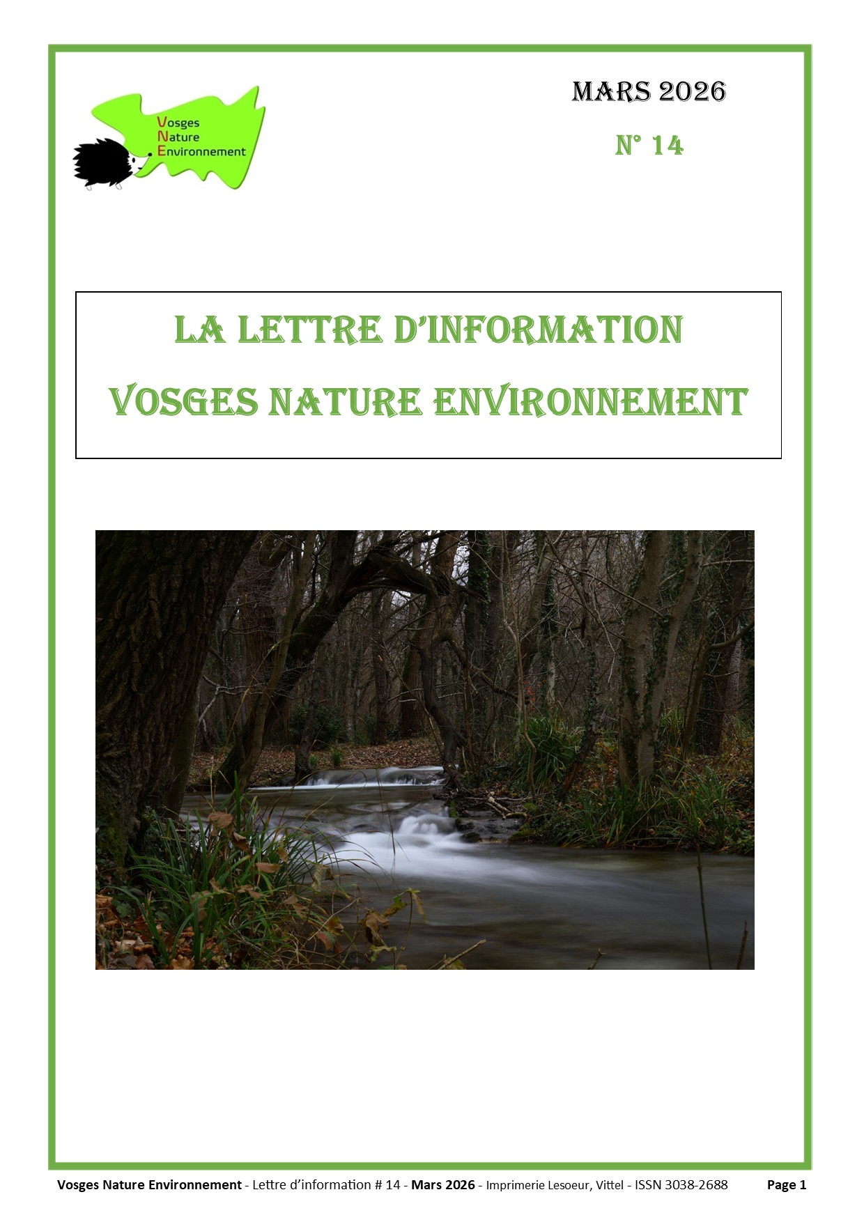 Lettre d&rsquo;information #14