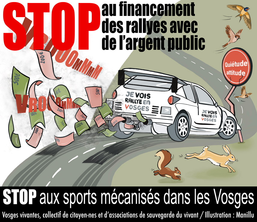 STOP AU FINANCEMENT DES RALLYES AVEC DE L&rsquo;ARGENT PUBLIC