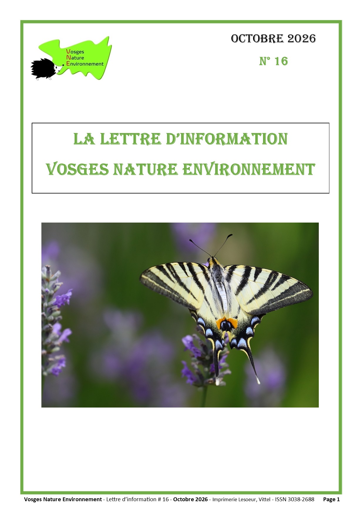 Lettre d&rsquo;information VNE n°16